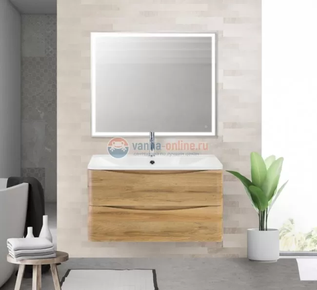 Тумба с раковиной Belbagno Acqua-900 ACQUA-900-2C-SO-RR искусственный камень, цвет бежевый