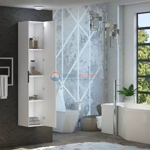 Шкаф-пенал opadiris луиджи,  (00-00002268)  белый матовый