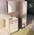 Тумба Comforty Тулуза 60Д белый глянец/сосна лоредо с раковиной Quadro 60