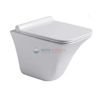 Подвесной унитаз Black&White Universe W-720, безободковый