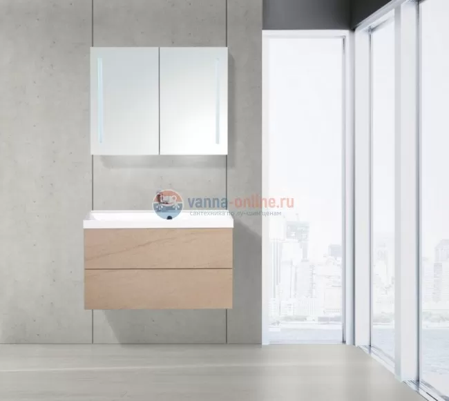 Тумба с раковиной BelBagno Regina REGINA-900-2C-SO-MR-BLUM, 90 х 45 х 55 см, Marmo Rosa