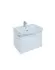 Тумба с раковиной Aquanet Nova Lite 75, 1 + 1 ящик в ящике, белый глянец