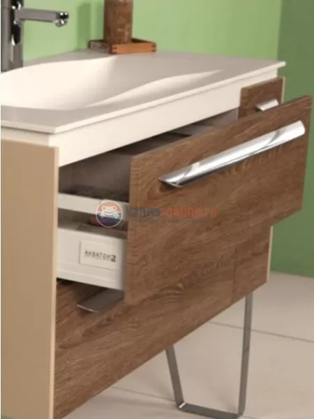 Тумба под раковину Акватон Блент 2Б 80, 1A160901BL010, белая Тумба под раковину Акватон Блент 2Б 80, 1A160901BL010, белая