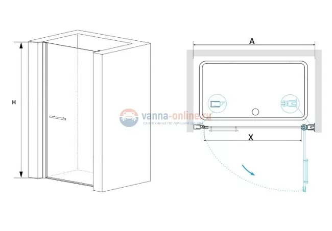 Душевая дверь RGW PA-03, 04080307-51, 70 х 185 см распашная, стекло шиншилла, хром Душевая дверь RGW PA-03, 04080307-51, 70 х 185 см распашная, стекло шиншилла, хром