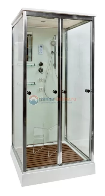 Душевая кабина Deto V9015, 90 x 90 см, с электрикой, гидромассажем, стекла матовые Душевая кабина Deto V9015, 90 x 90 см, с электрикой, гидромассажем, стекла матовые