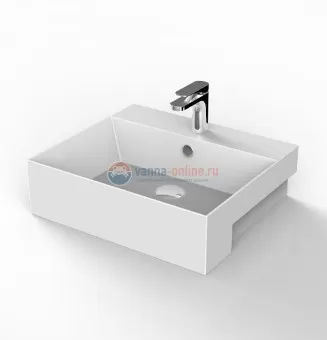 Раковина ArtCeram Quadro Semincasso QUL004 01; 00