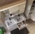 Тумба с раковиной Dreja W 125 см, 99.9400, подвесная, белый глянцевый