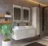 Тумба с раковиной Dreja W 125 см, 99.9400, подвесная, белый глянцевый