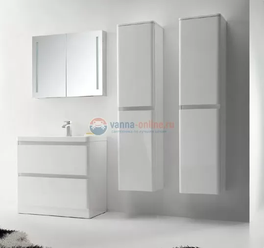 Тумба под раковину BelBagno ENERGIA-N-800-2C-PIA-BL, цвет Bianco Lucido