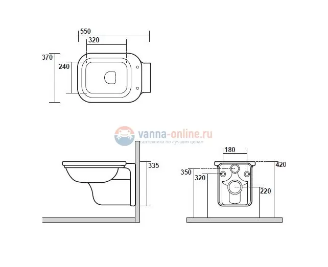 Подвесной унитаз Kerasan Waldorf 411501bi