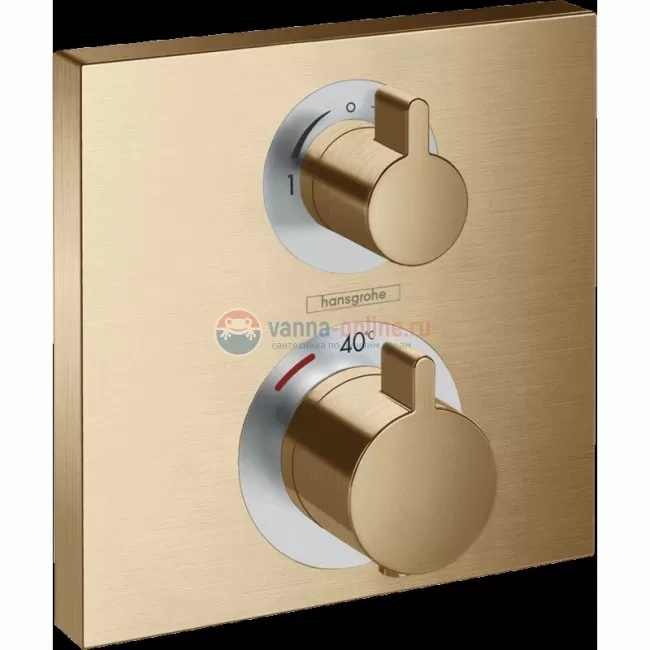 Смеситель для душа Hansgrohe RainSelect 15714140, 2 потребителя, термостатический, бронза матовый