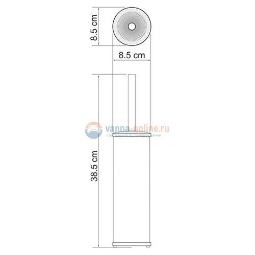 Ершик для унитаза WasserKRAFT K-1027WHITE, напольный, белый/хром Ершик для унитаза WasserKRAFT K-1027WHITE, напольный, белый/хром