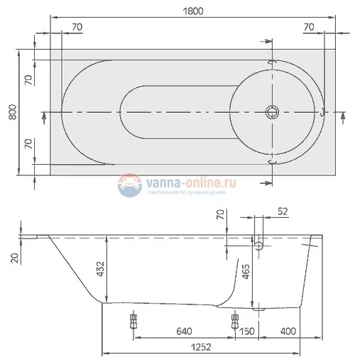 Ванна Villeroy&Boch Libra UBQ180LIB2V-01, 180 x 80 см, Quaryl®, alpin Ванна Villeroy&Boch Libra UBQ180LIB2V-01, 180 x 80 см, Quaryl®, alpin