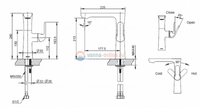 Смеситель Bravat Flow F171105C-A для кухонной мойки Смеситель Bravat Flow F171105C-A для кухонной мойки