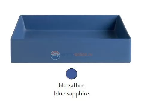Раковина ArtCeram Scalino 38 SCL001 16; 00, накладная, цвет - blu zaffiro (синий сапфир), 38 х 38 х 11.5 см