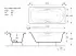 Ванна чугунная Vinsent Veron AURA 180x80x45 с отверстиями для ручек