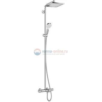 Душевая стойка Hansgrohe Crometta E 240 1jet Showerpipe 27298000 хром с термостатом