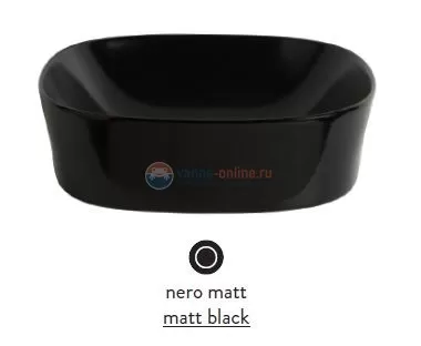 Раковина ArtCeram Ghost GHL002 17; 00, 65 х 41.5 см, черный матовый