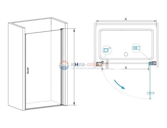 Душевая дверь RGW LE-03, 06120306-11, 60 х 195 см распашная, стекло прозрачное, хром Душевая дверь RGW LE-03, 06120306-11, 60 х 195 см распашная, стекло прозрачное, хром