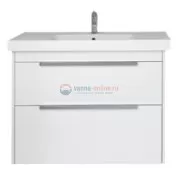 Тумба с раковиной Dreja Prime 60 см, 99.9300 подвесная/напольная, белый глянцевый