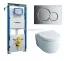 Инсталляция Geberit с безободковым унитазом Geberit iCon Rimfree 204060000, сиденье микролифт клавиша хром, комплект + Подарок