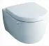 Инсталляция Geberit с безободковым унитазом Geberit iCon Rimfree 204060000, сиденье микролифт клавиша хром, комплект + Подарок