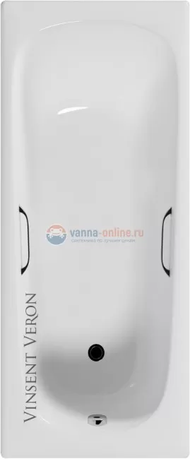 Ванна чугунная Vinsent Veron Concept 150x70x42 с отверстиями для ручек