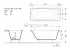 Ванна чугунная Vinsent Veron Concept 150x70x42 с отверстиями для ручек