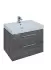Тумба с раковиной Aquanet Nova Lite 75, 2 ящика, дуб рошелье