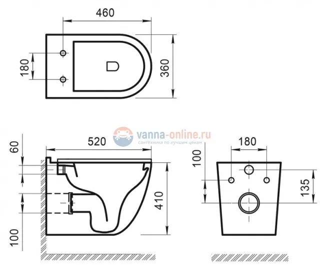 Биде BelBagno Senso-R BB017BH подвесное Биде BelBagno Senso-R BB017BH подвесное