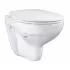 Подвесной унитаз Grohe Bau Ceramic 39351000, безободковый, крышка микролифт