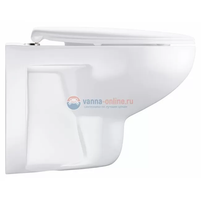 Подвесной унитаз Grohe Bau Ceramic 39351000, безободковый, крышка микролифт Подвесной унитаз Grohe Bau Ceramic 39351000, безободковый, крышка микролифт