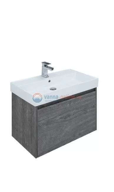 Тумба c раковиной Aquanet Nova Lite 75, 1 + 1 ящик в ящике, дуб рошелье