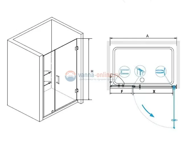 Душевая дверь RGW HO-02, 01060210-11, 100 х 195 см в нишу, распашная, стекло прозрачное, хром Душевая дверь RGW HO-02, 01060210-11, 100 х 195 см в нишу, распашная, стекло прозрачное, хром