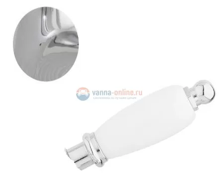 Смеситель Cezares ELITE-LLPM2-01-Bi для кухни, хром, ручка белая Смеситель Cezares ELITE-LLPM2-01-Bi для кухни, хром, ручка белая