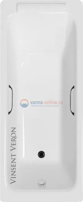 Ванна чугунная Vinsent Veron Italon 170x70x45 с отверстиями для ручек