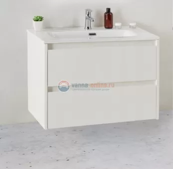 Тумба с раковиной Belbagno KRAFT 39-700/390-2C-SO-BO 70 cм подвесная с 2 ящиками, Bianco Opaco