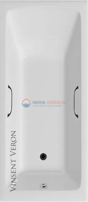 Ванна чугунная Vinsent Veron Kingston 180x80x50 с отверстиями для ручек
