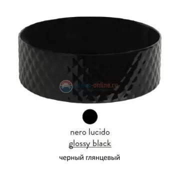 Раковина ArtCeram Rombo OSL009 03; 00, накладная, цвет - черный глянцевый, 44 х 44 х 14,5 см