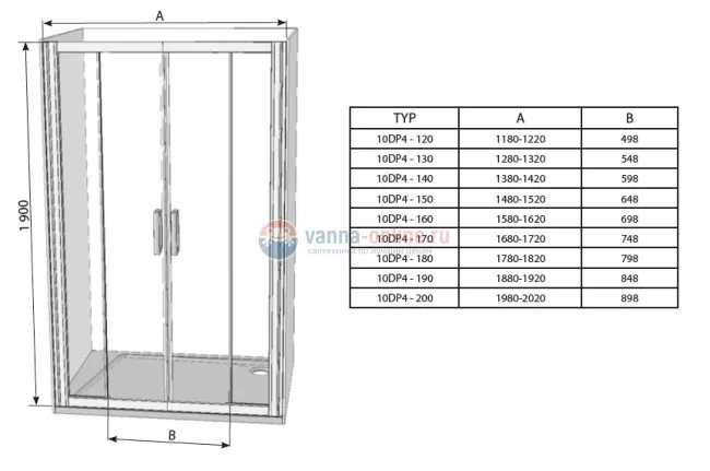Душевая дверь Ravak 10° 10DP4-120 0ZKG0U00Z1, сатин/транспарент Душевая дверь Ravak 10° 10DP4-120 0ZKG0U00Z1, сатин/транспарент