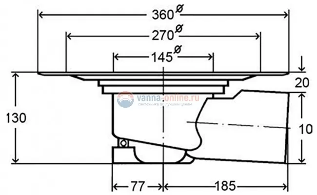 Трап Viega Advantix 557171, с гидрозатвором Трап Viega Advantix 557171, с гидрозатвором