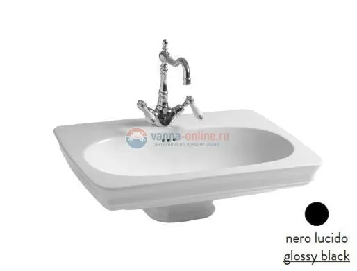 Раковина ArtCeram Civitas CIL001 03; 00, подвесная, цвет - черный глянцевый, 68 х 49,5 х 22 см