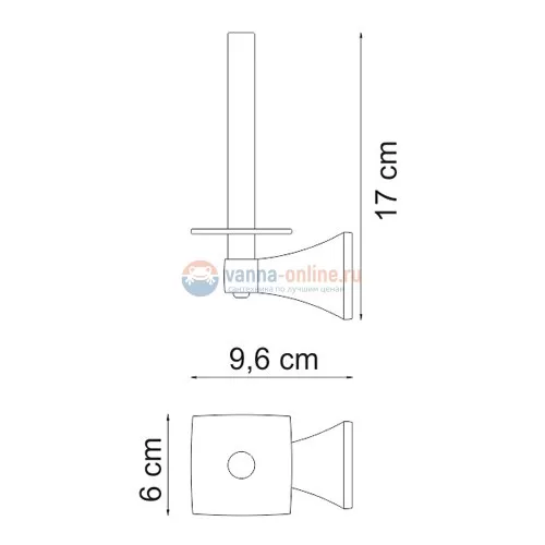 Держатель для туалетной бумаги WasserKRAFT Wern 2597, вертикальный Держатель для туалетной бумаги WasserKRAFT Wern 2597, вертикальный