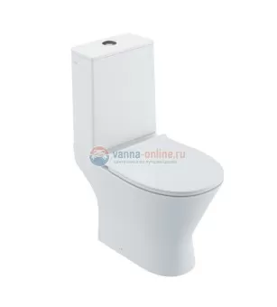 Напольный унитаз Iddis Edifice Rimless EDIRDSEi24 37.3 x 66.6 x 81.4 см, безободковый, с сиденьем Soft Close