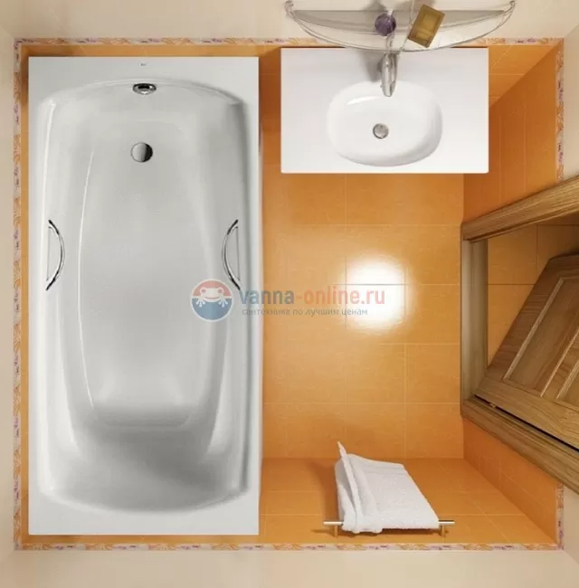 Стальная ванна Roca Swing 180x80 см 2200E0000 с отверстиями для ручек Стальная ванна Roca Swing 180x80 см 2200E0000 с отверстиями для ручек