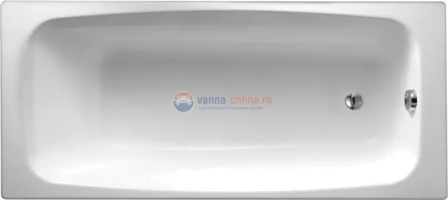 Чугунная ванна Jacob Delafon Diapason E2937-S-00 170x75, без отверстий для ручек и антискользящего покрытия