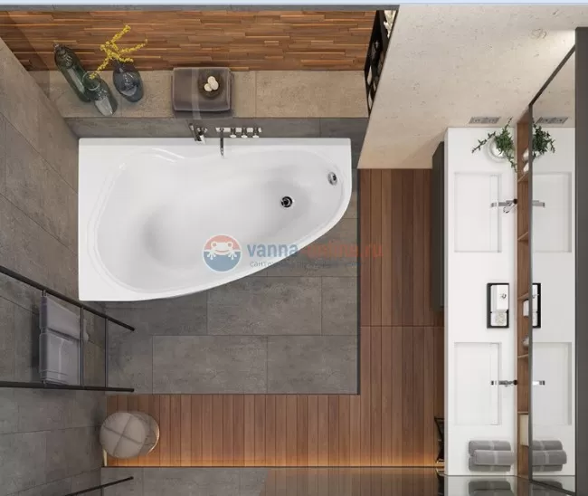 Акриловая ванна Vagnerplast Avona 150 x 90 см, левая/правая