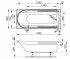 Акриловая ванна Vagnerplast Hera 180 x 80 см