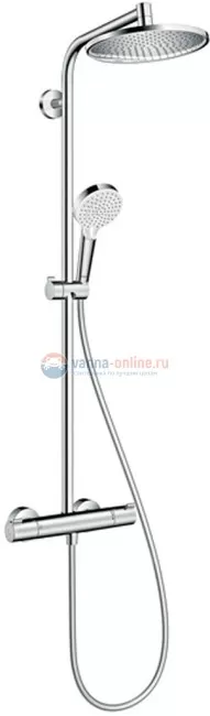 Душевая стойка Hansgrohe Crometta S 240 1jet Showerpipe 27267000 хром Душевая стойка Hansgrohe Crometta S 240 1jet Showerpipe 27267000 хром