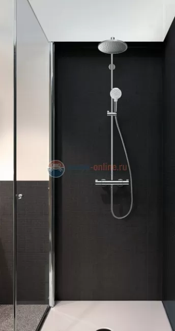Душевая стойка Hansgrohe Crometta S 240 1jet Showerpipe 27267000 хром Душевая стойка Hansgrohe Crometta S 240 1jet Showerpipe 27267000 хром